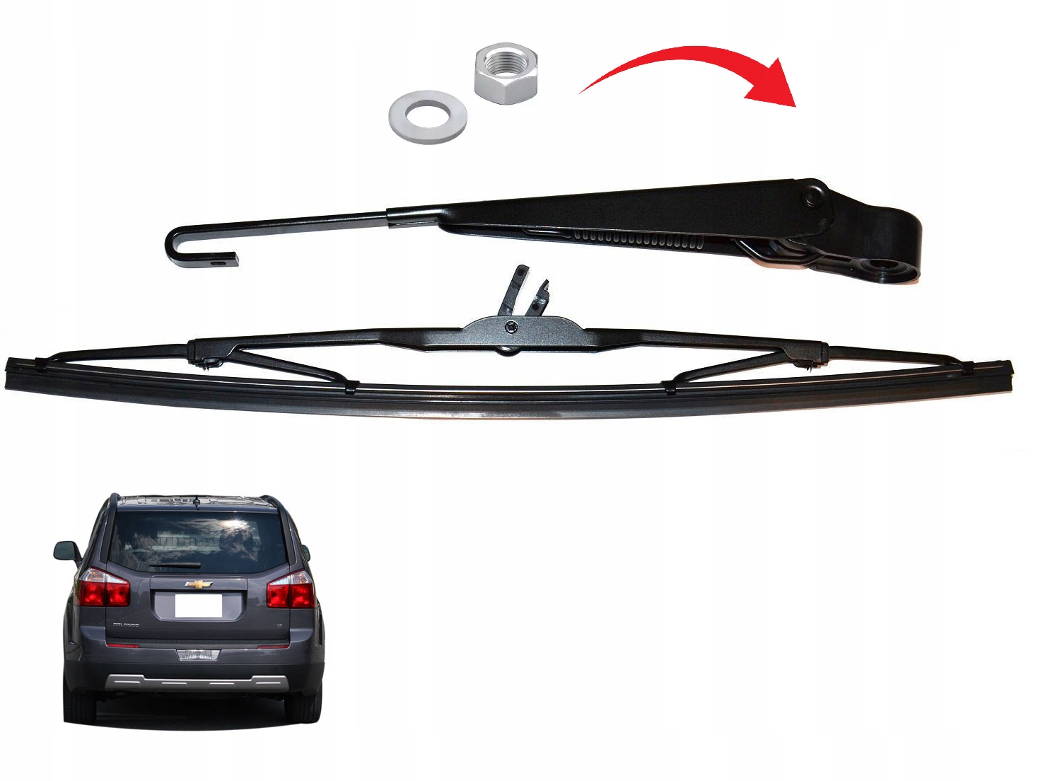 RAMIĘ METALOWE I WYCIERACZKA TYŁ CHEVROLET ORLANDO