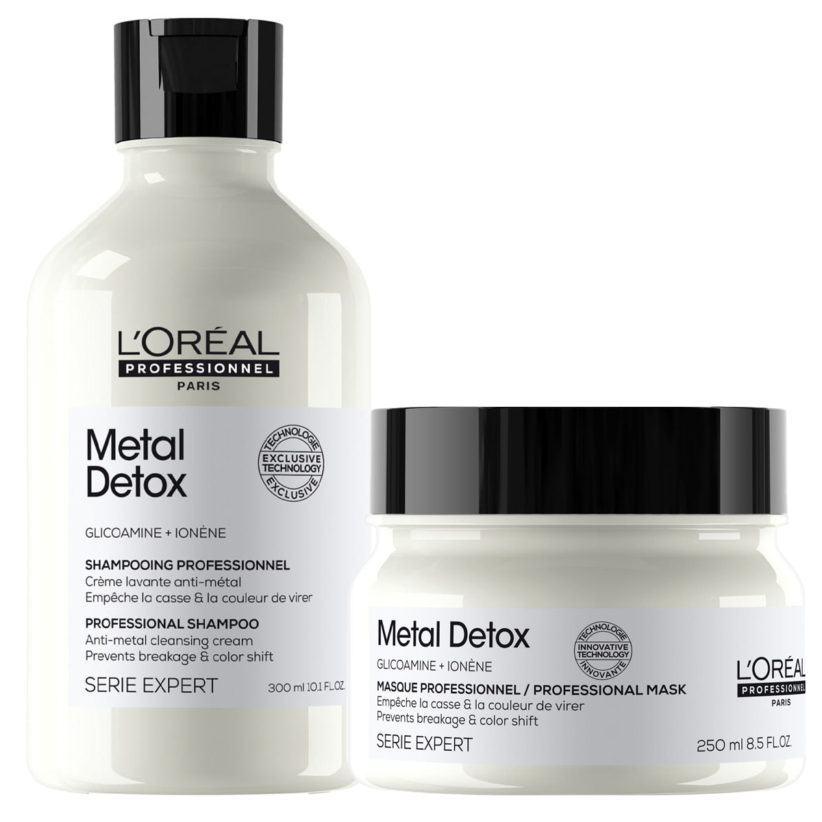 Loreal Metal Detox sada pro barvené vlasy šampon 300 a maska 250