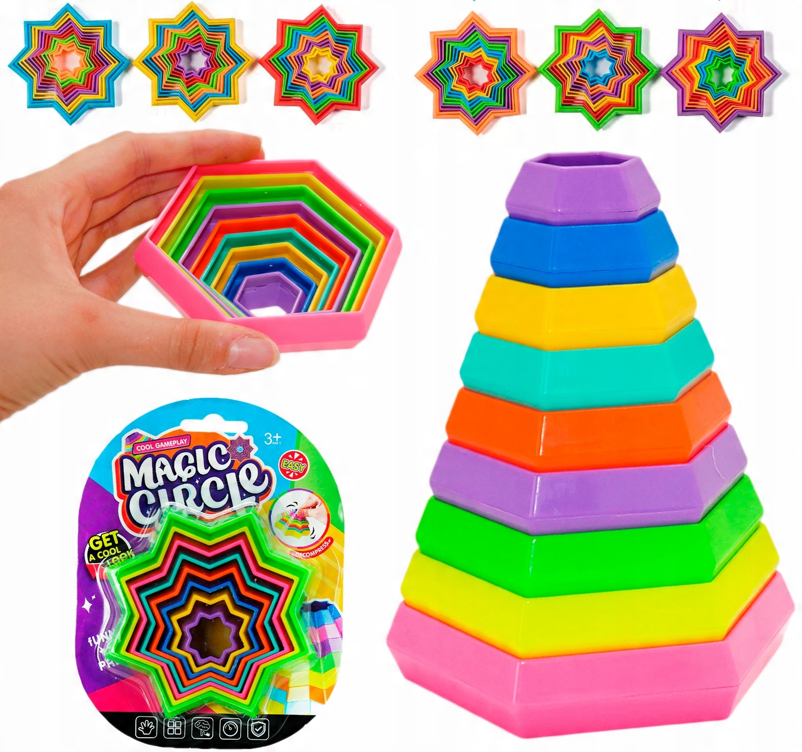 

Magiczna kostka Gwiazdka sensoryczna Układanka