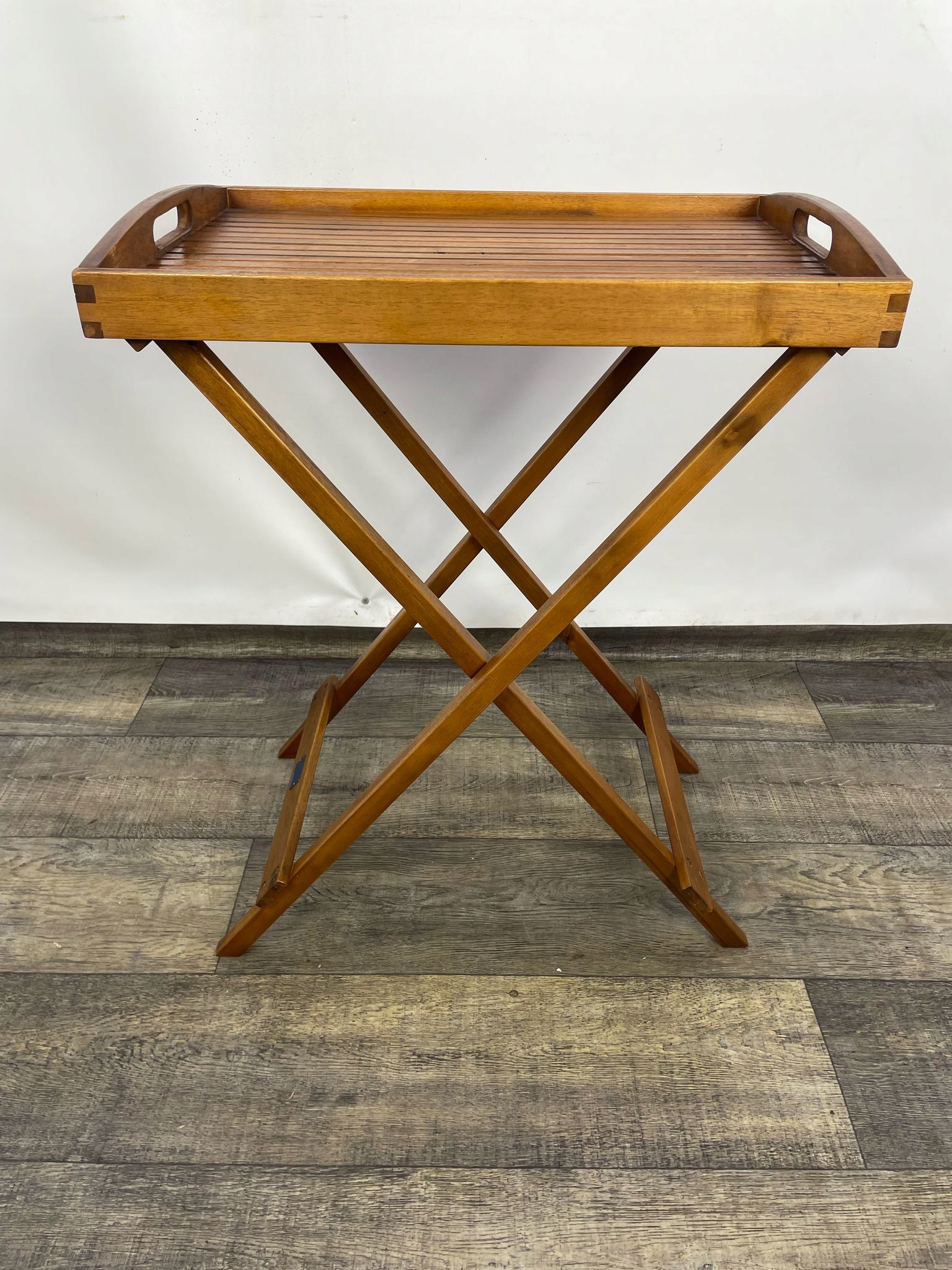 Stolik barek składany z drewna tekowego