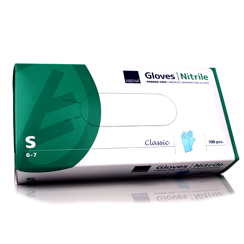 

Rekawiczki Nitrylowe Niebieskie Abena S 100szt