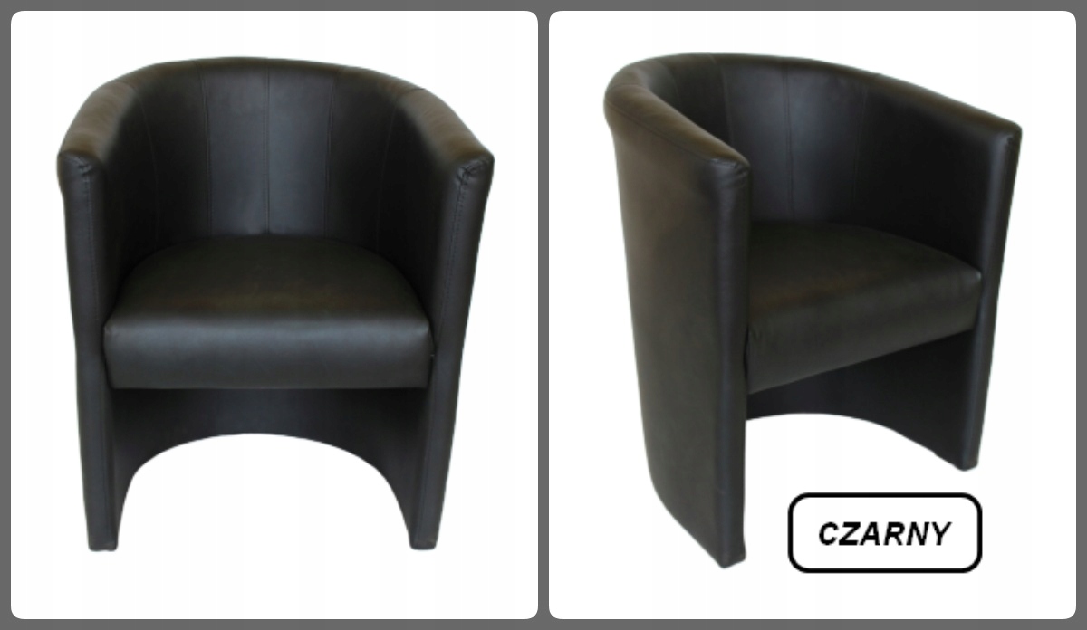 Fotel Klubowy Tomi - Skaj eko-skóra beżowy Szerokość mebla 60 cm