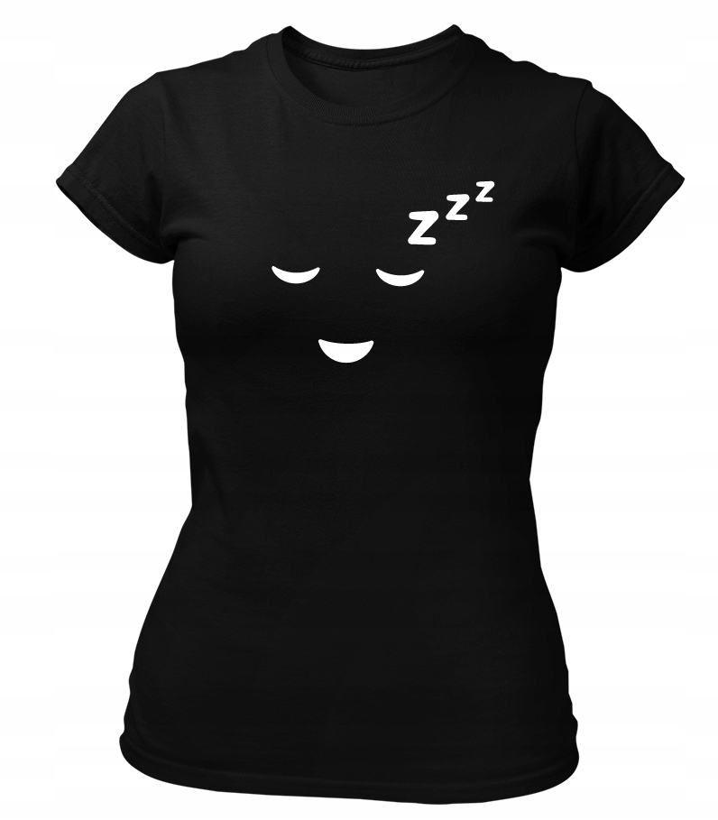

Koszulka damska T-shirt z nadrukiem Emotka Śpiąca