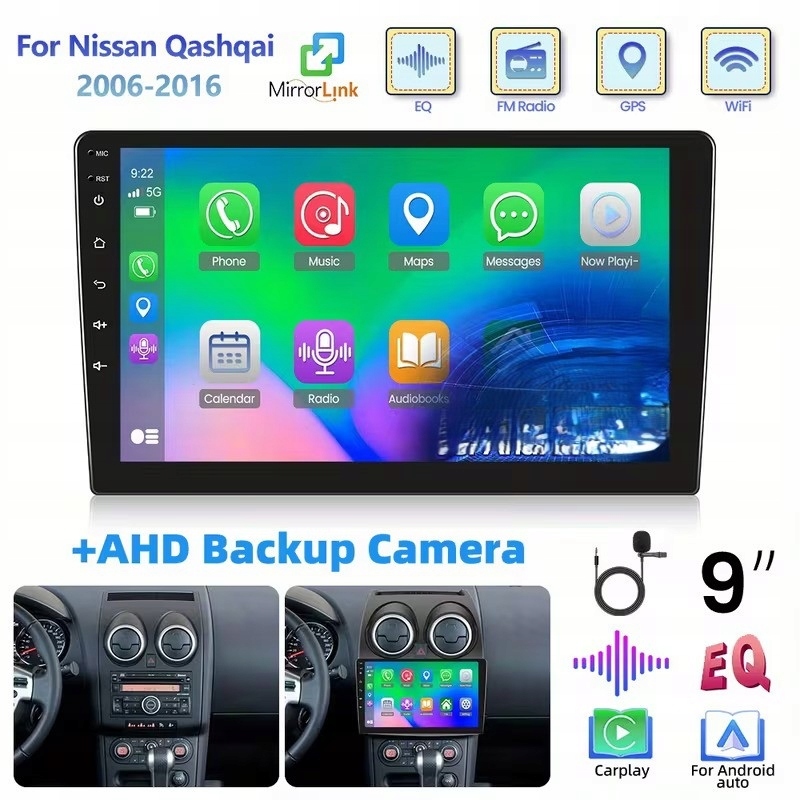 Radio 2 Din Nissan Qashqai 2006-2016 Gps Wifi Bluetooth C7174 CarPlay