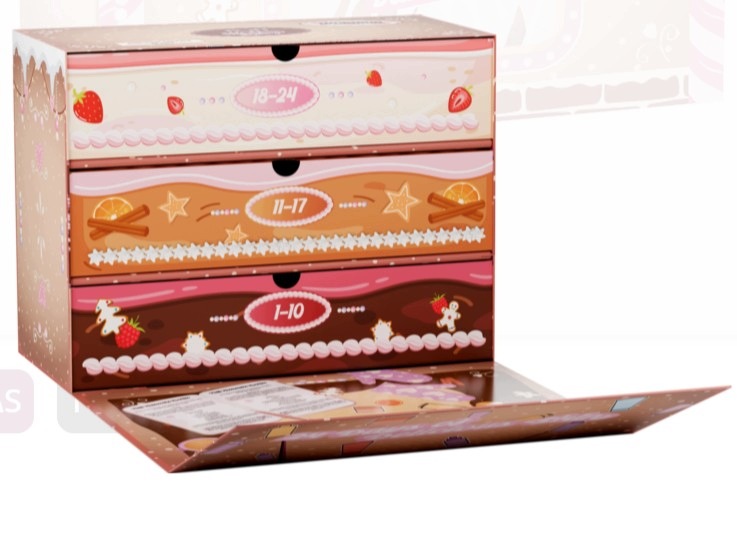 Адвент-календарь Fluff Ms Claus' Bakery, 24 средства для лица, тела, губ и ванны — фото 2