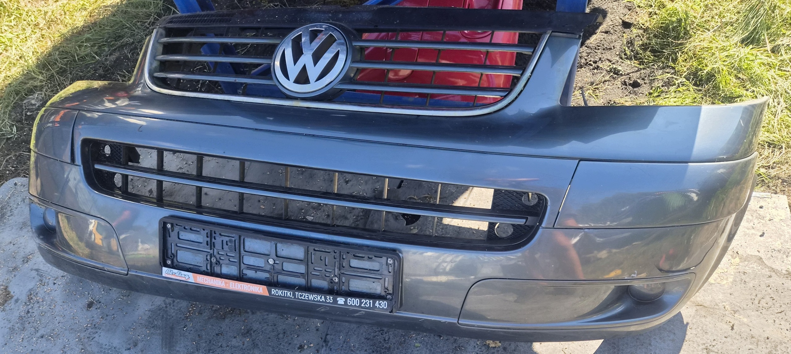 VW T5 front bumper front Caravelle Multivan grey LD7U