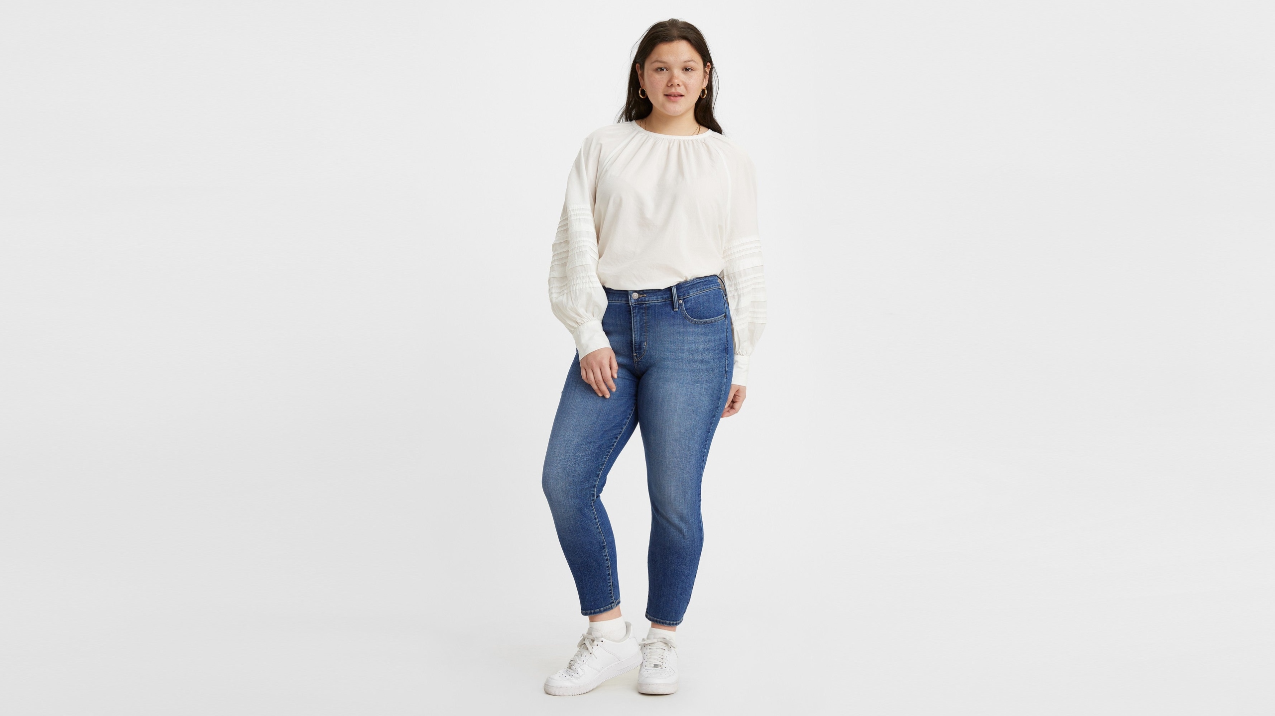 Levi's Džíny Mom Vysoký Pas Modré Dlouhé Oděrky 4XL 6EA