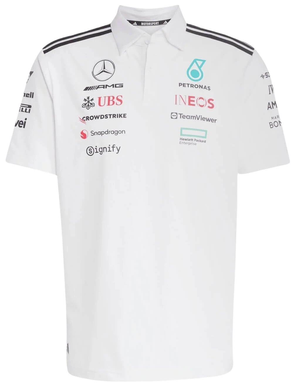 Polokošile Mercedes Amg Petronas F1 adidas 2025 bílá r.XXL