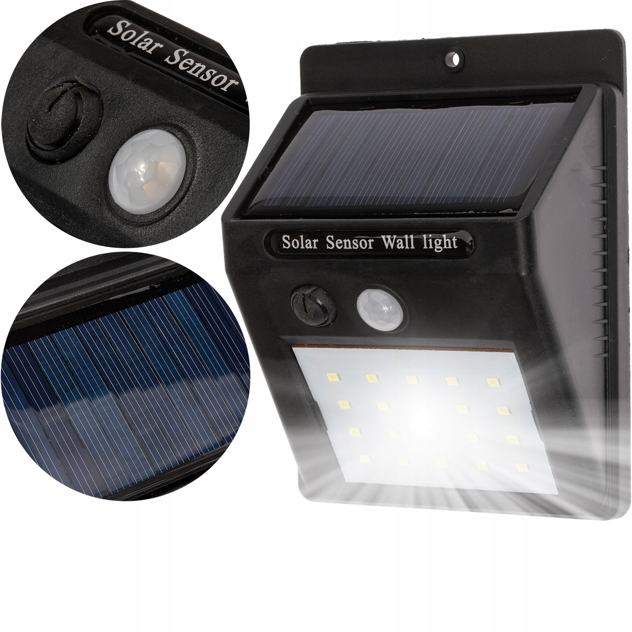 

Lampa Solarna 20 Led 3W Naświetlacz IP65 Czujnik