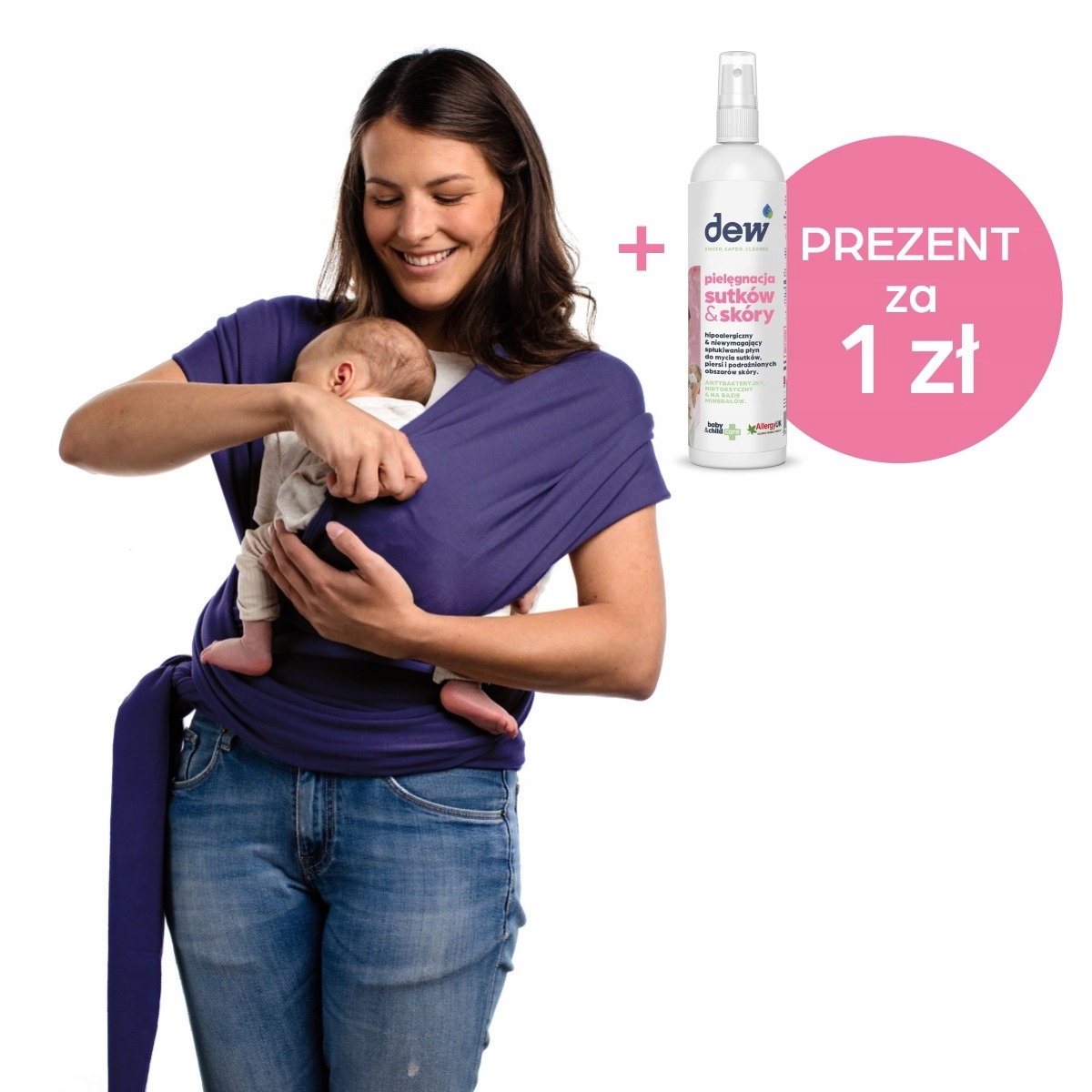 Boba Šátek na nošení dětí tmavě modrý, měkký, bavlněný, ergonomický