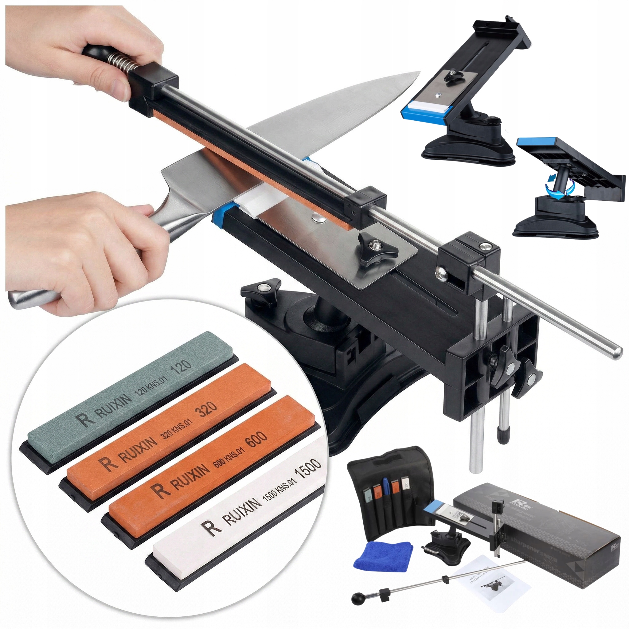 Ruixin Pro II RUX2 Profesjonalna Ostrzałka Do Noży Kompletny Zestaw