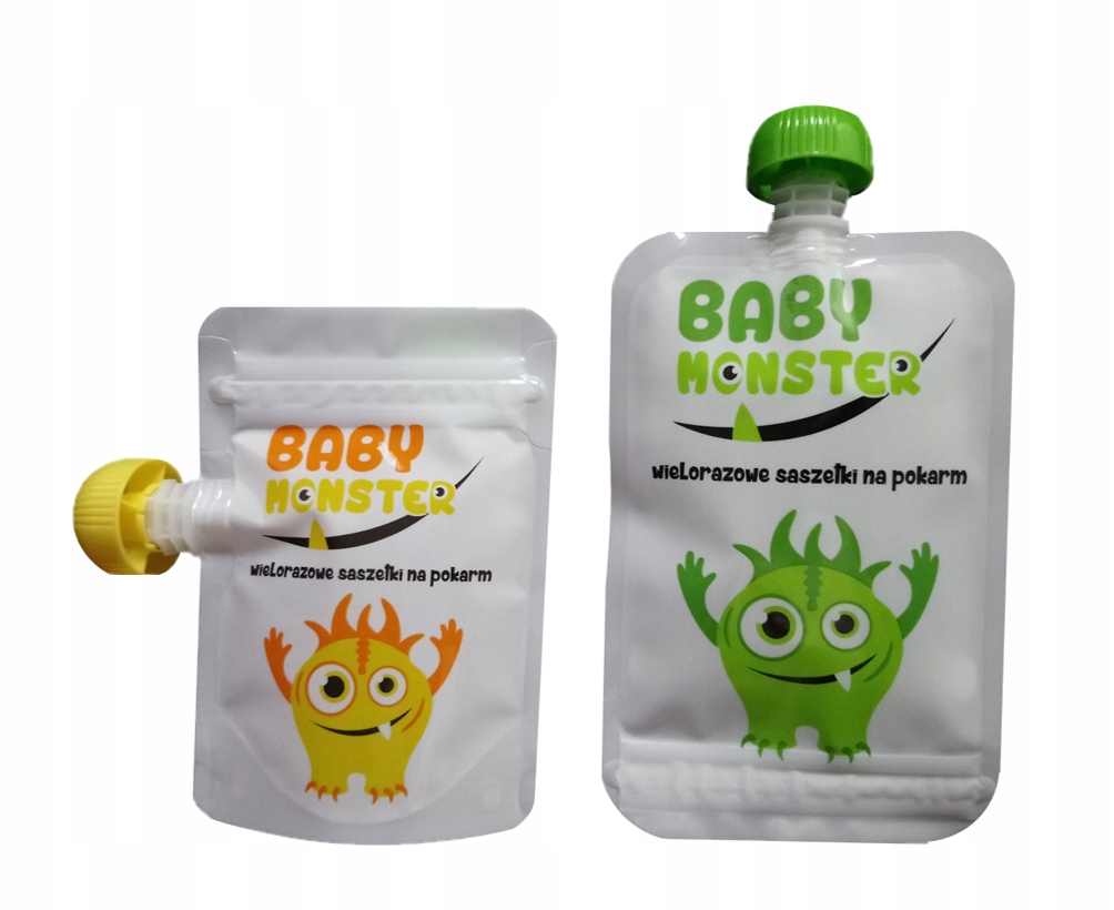Saszetki wielorazowe Baby Monster, 6 szt. MIX 3+3 Kod producenta 489