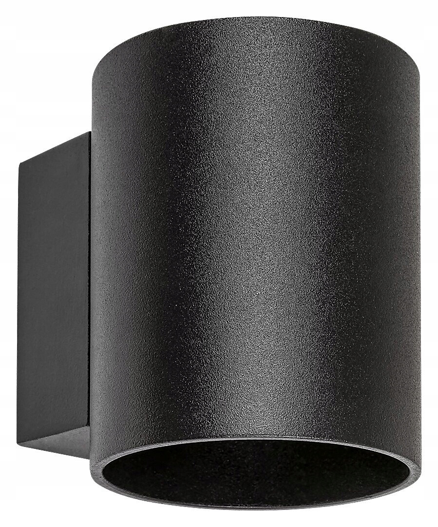 

Czarna nowoczesna tuba lampa ścienna kinkiet