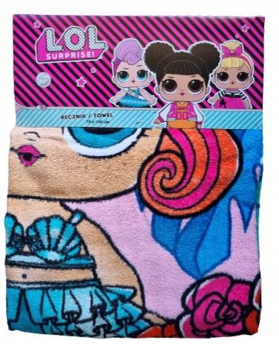 Ręcznik plażowy kąpielowy LOL Surprise 70cmx140cm Motyw bajkowy