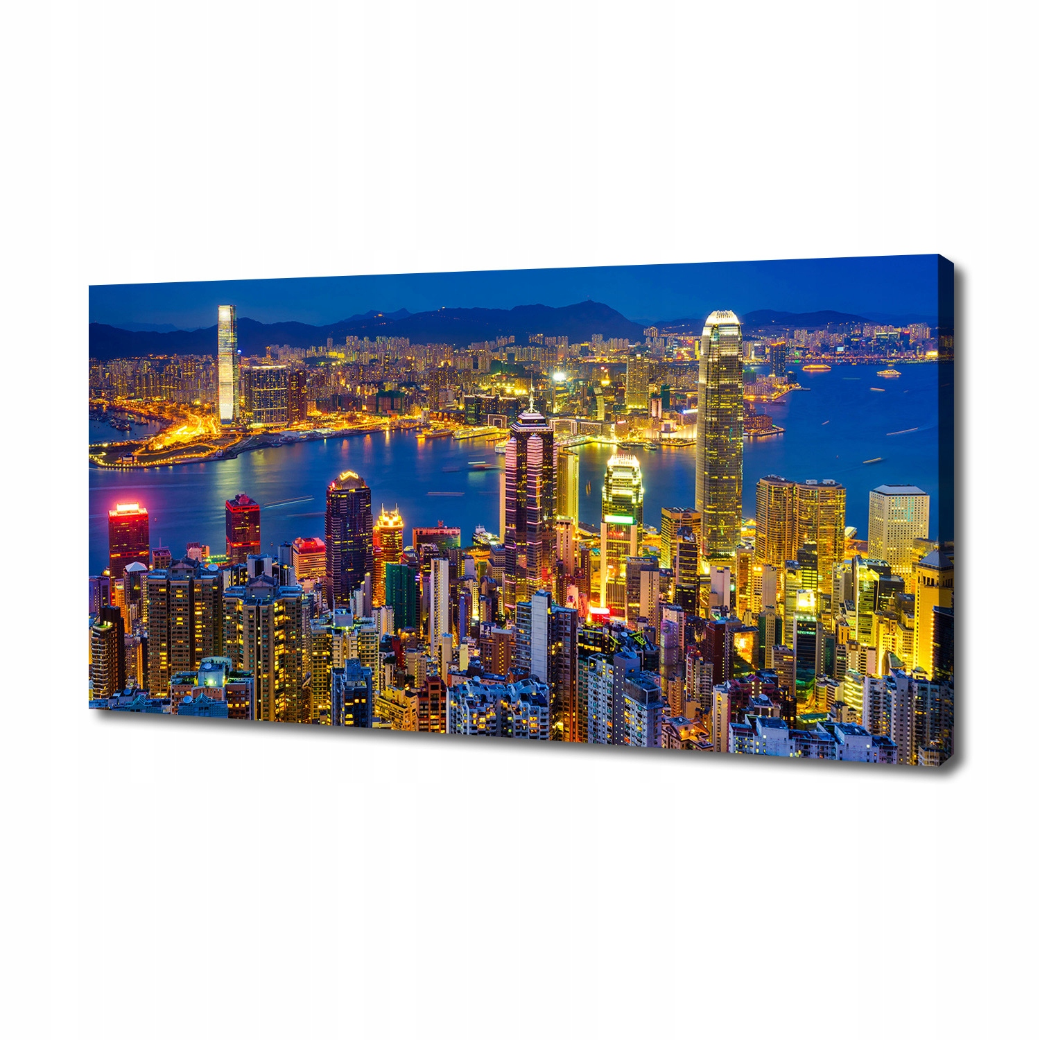 

Foto obraz na płótnie Hongkong nocą 140x70 cm