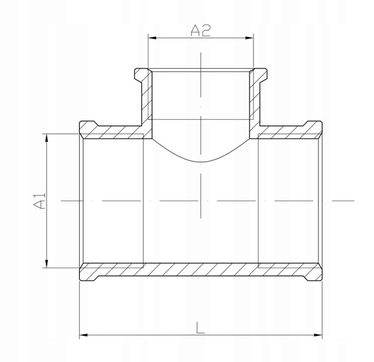 Trójnik Trojak mosiężny redukcyjny 1 x 1/2 cala Marka DIAMOND