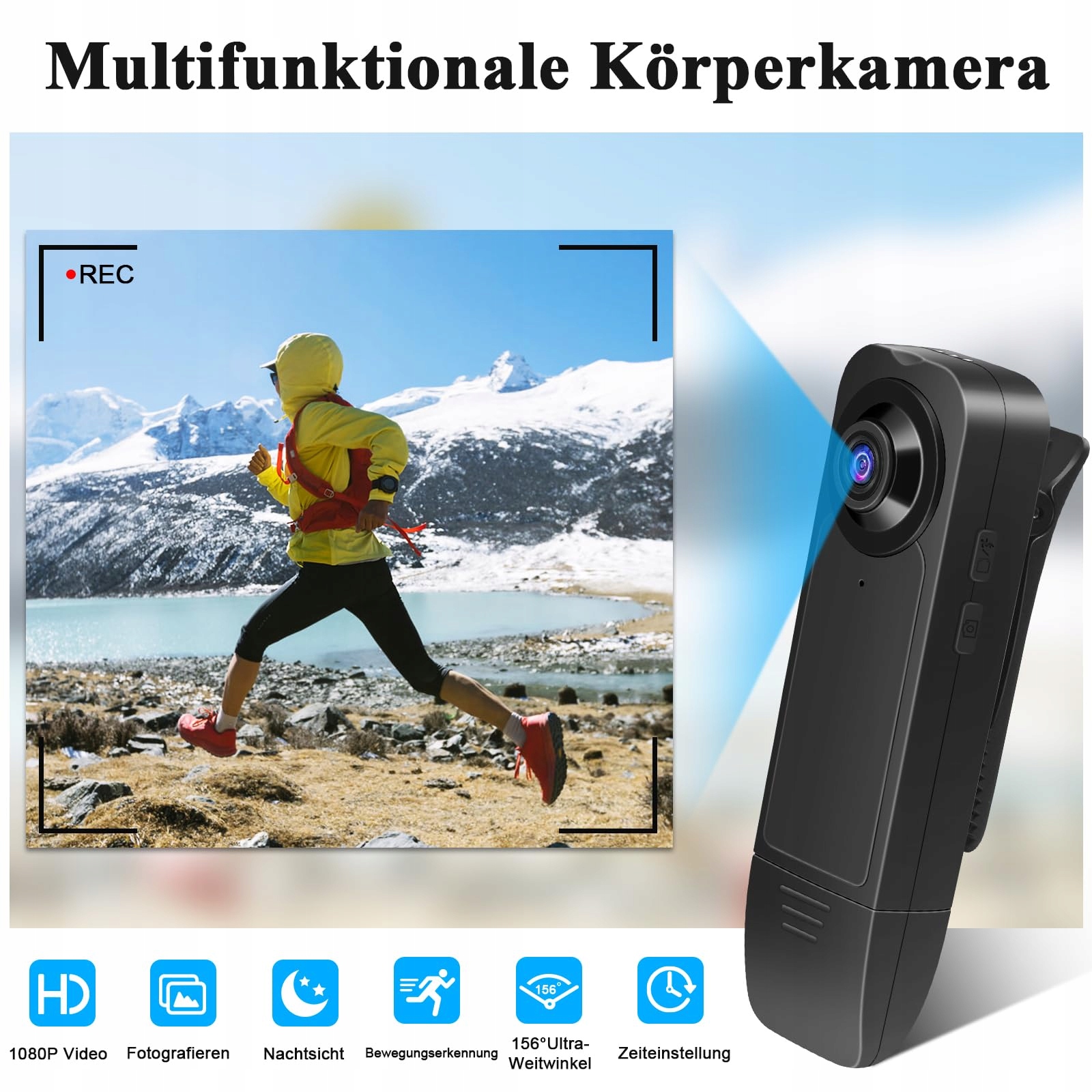 PUDET Luo Kamera HD 1080P Mini Kamera 32GB Karta Nocna Wizja Bez WiFi — miniatura 3