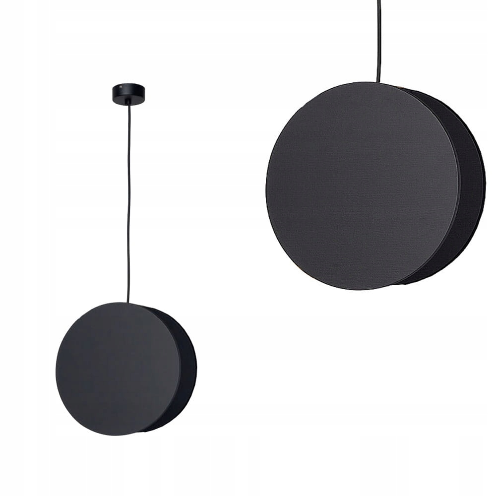 Závěsná lampa Wheel kulatý stínidlo z překližky, černý závit E27 Nowodvorski