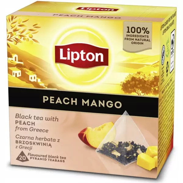 12 Sztuk Lipton 20 Piramidek Brzoskwinia Mango 36G