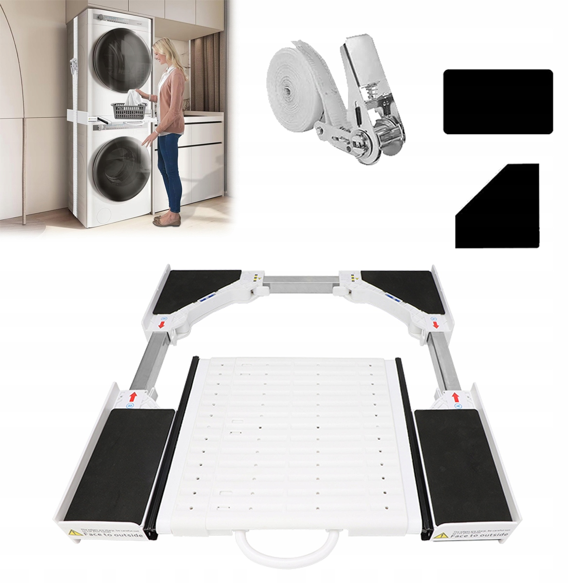 Łącznik Pralki Z Suszarką uniwersalna rama pośrednia 54-69.5cm