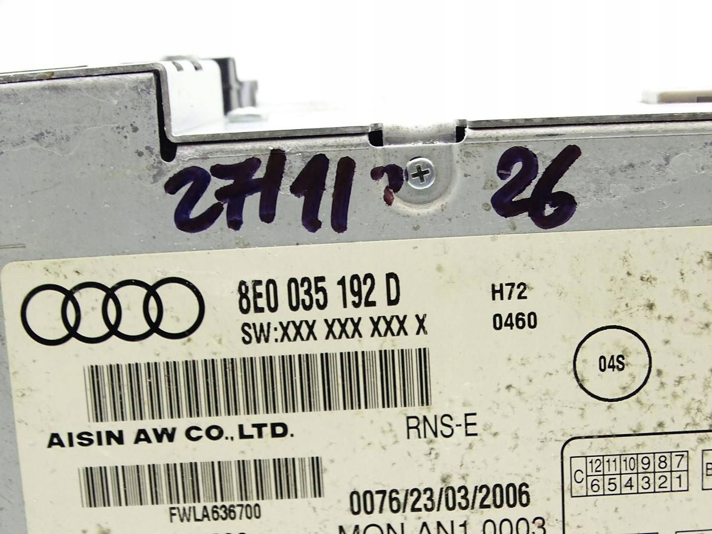 radio RADIO Navigation NAVI AUDI A4 B7 8E0035192D