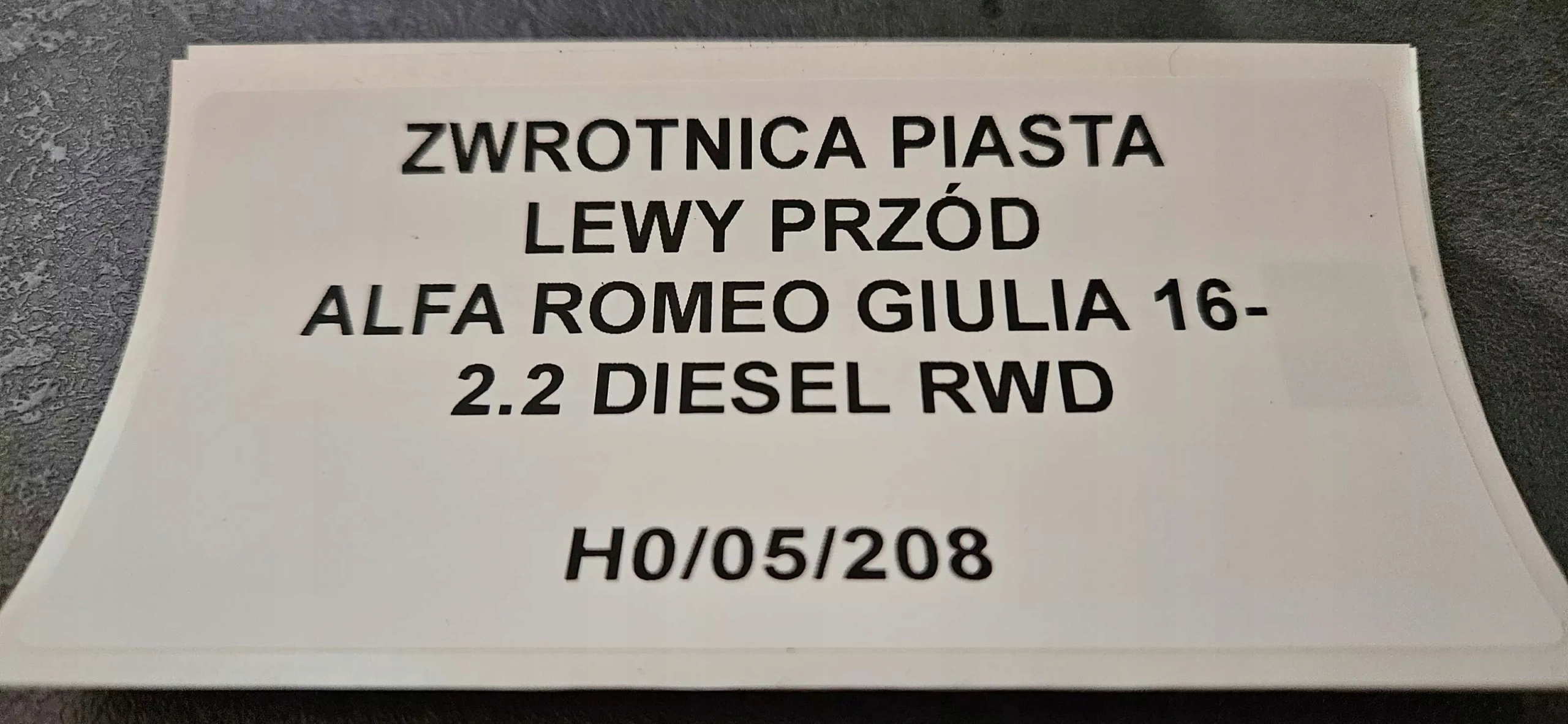 otoč čepu levý předek ALFA ROMEO GIULA 2016