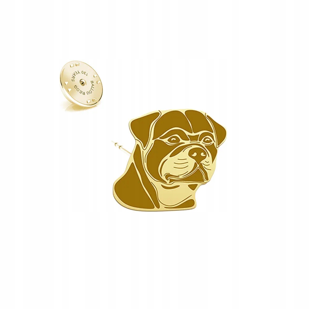 Odznak s psem plemene Rottweiler 925 Šperky Dárek Dedikace Bonus
