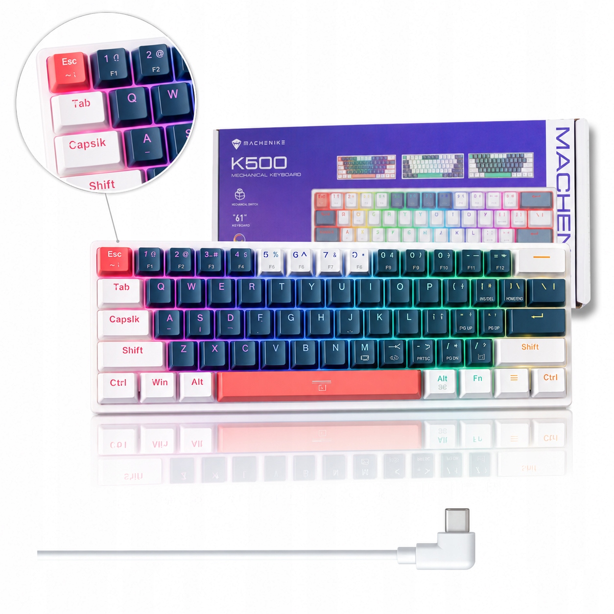 Herní Mechanická Klávesnice Machenike Rgb Brown Switch Den Otců