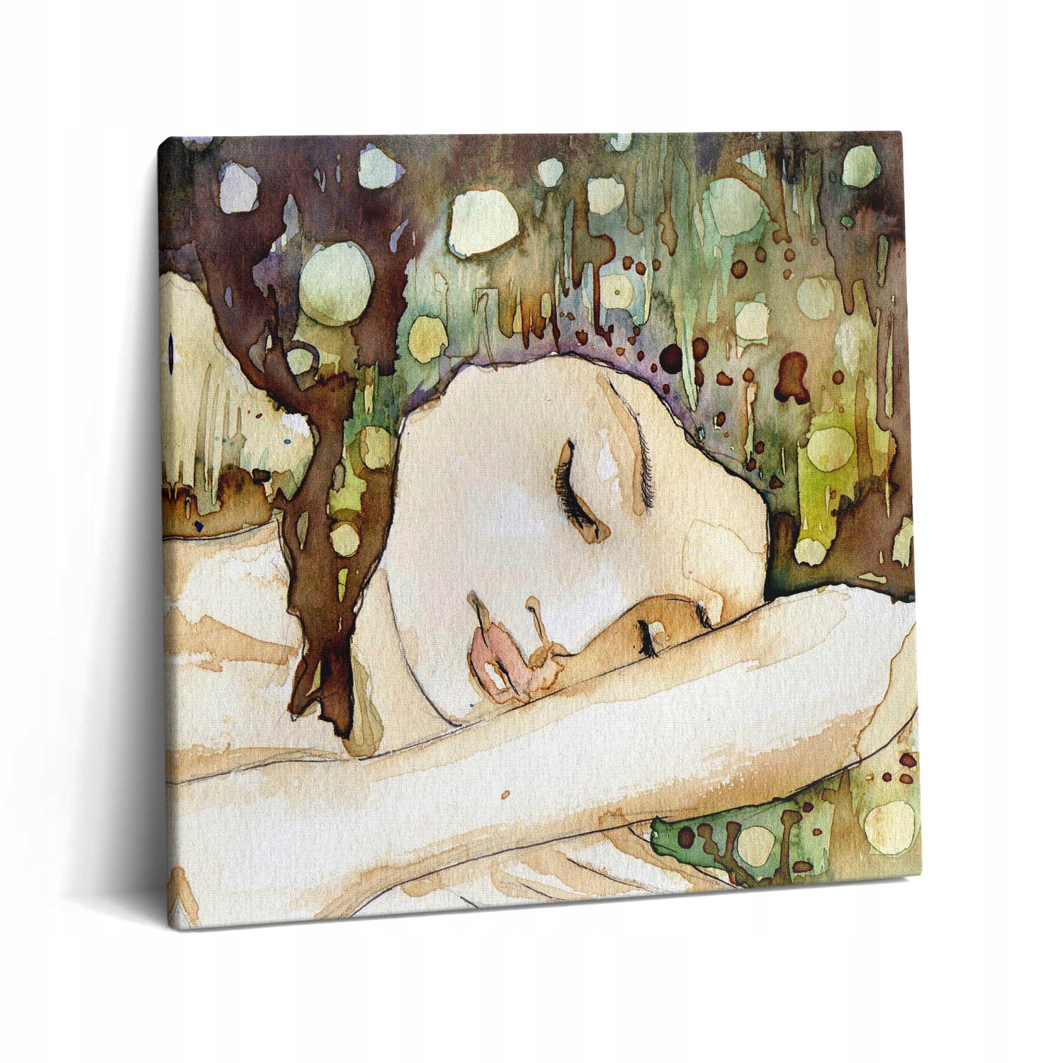 Obraz Na Plátně do obývacího pokoje Dekorativní akvarel krásné dívky 60x60 cm