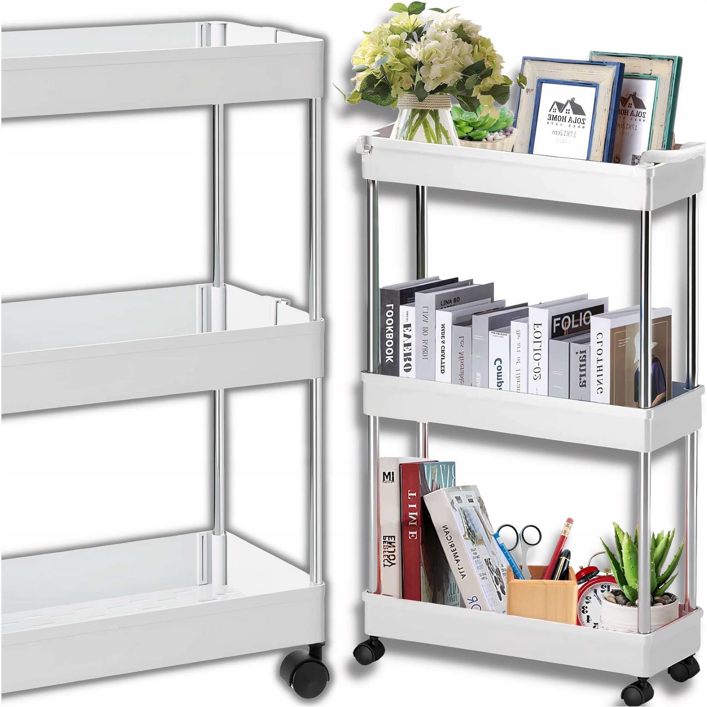 

Szafka Mobilna Na Kółkach Półka Regał Łazienkowy