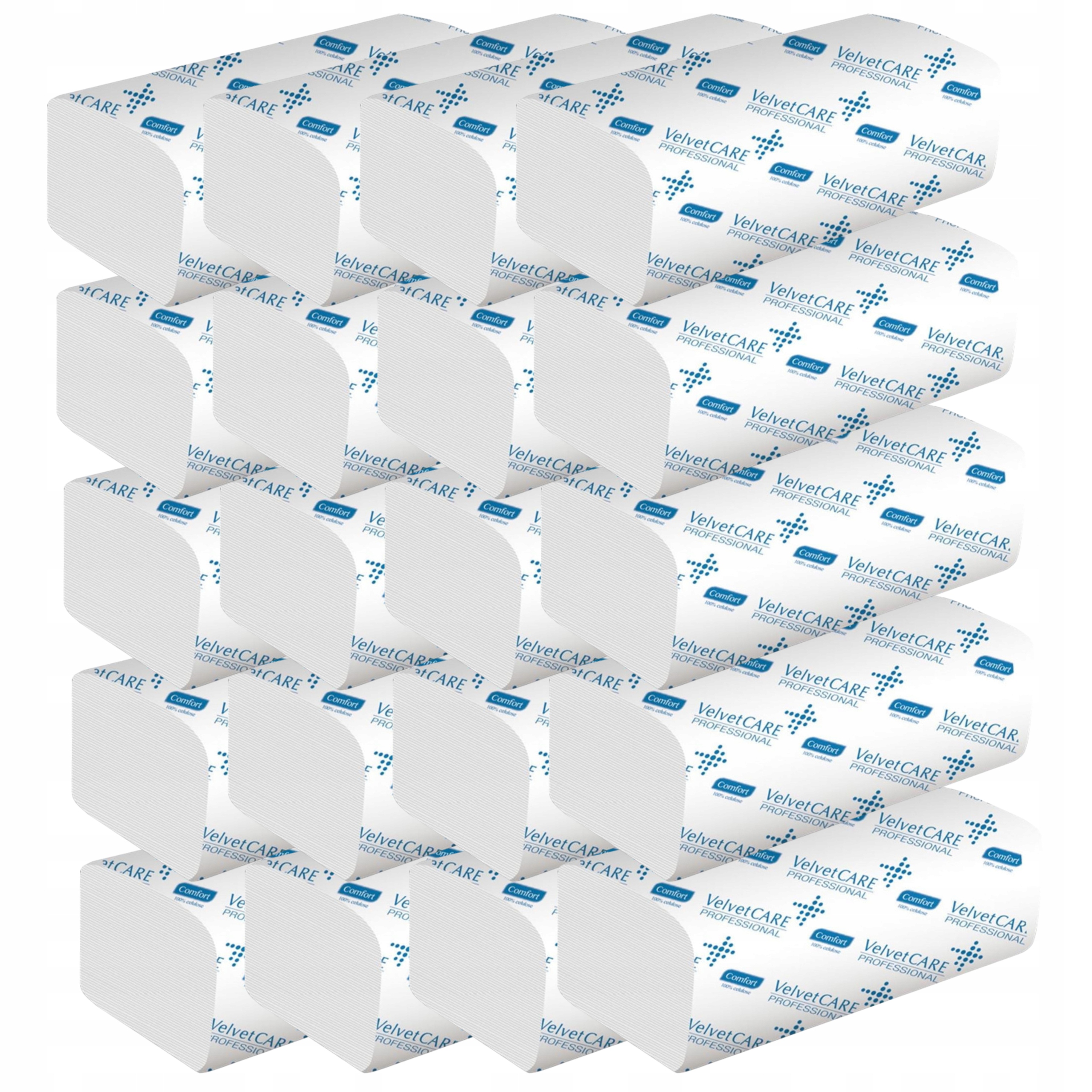 Levně Ručník Zz Velvet Care Professional 23x23 bílá celulóza 150 listů 2v x20