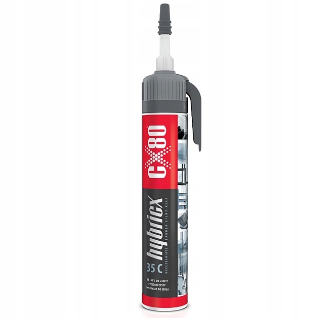 CX80 Hybricx 35c Uszczelniacz klej do szkła metalu- bezbarwny i bez zapachu