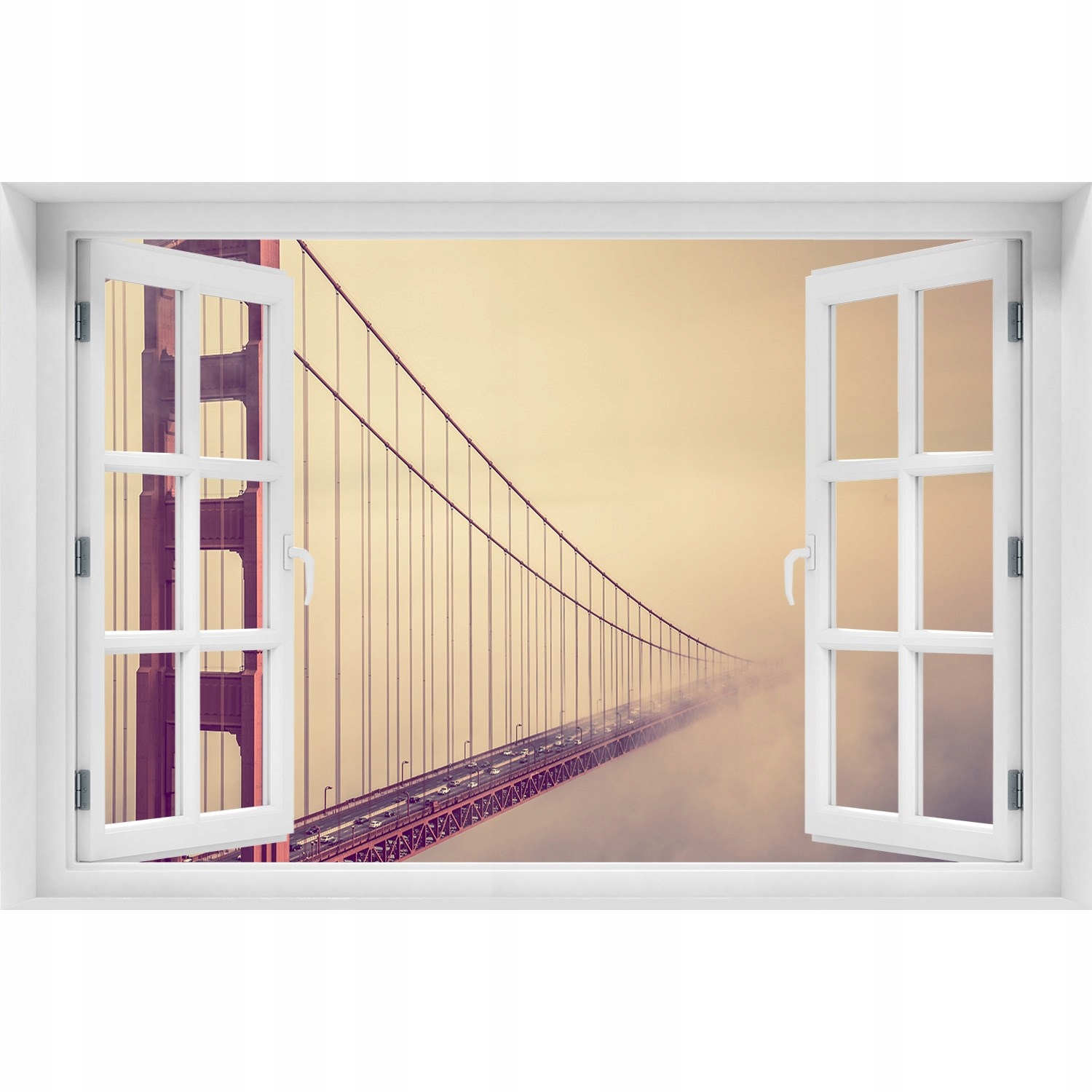 

Naklejka na ścianę 3D Okno Most San Francisco