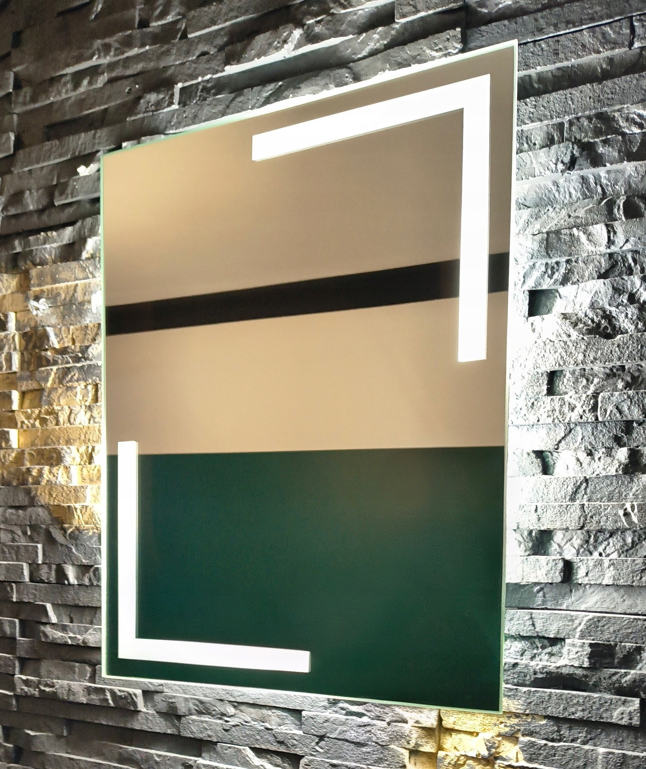 Led zrkadlo 50x50 cm na dotyk Kúpeľňa, Šatňa, Kancelária, Hotel Pl