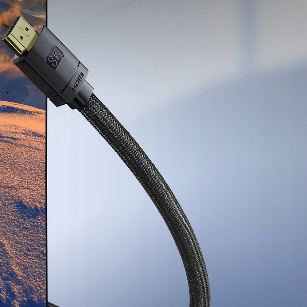 BASEUS KABEL PRZEWÓD DO TV KOMPUTERA HDMI 2.1 8K 60Hz 4K 120Hz 1m 100cm Kod producenta CAKGQ-J01