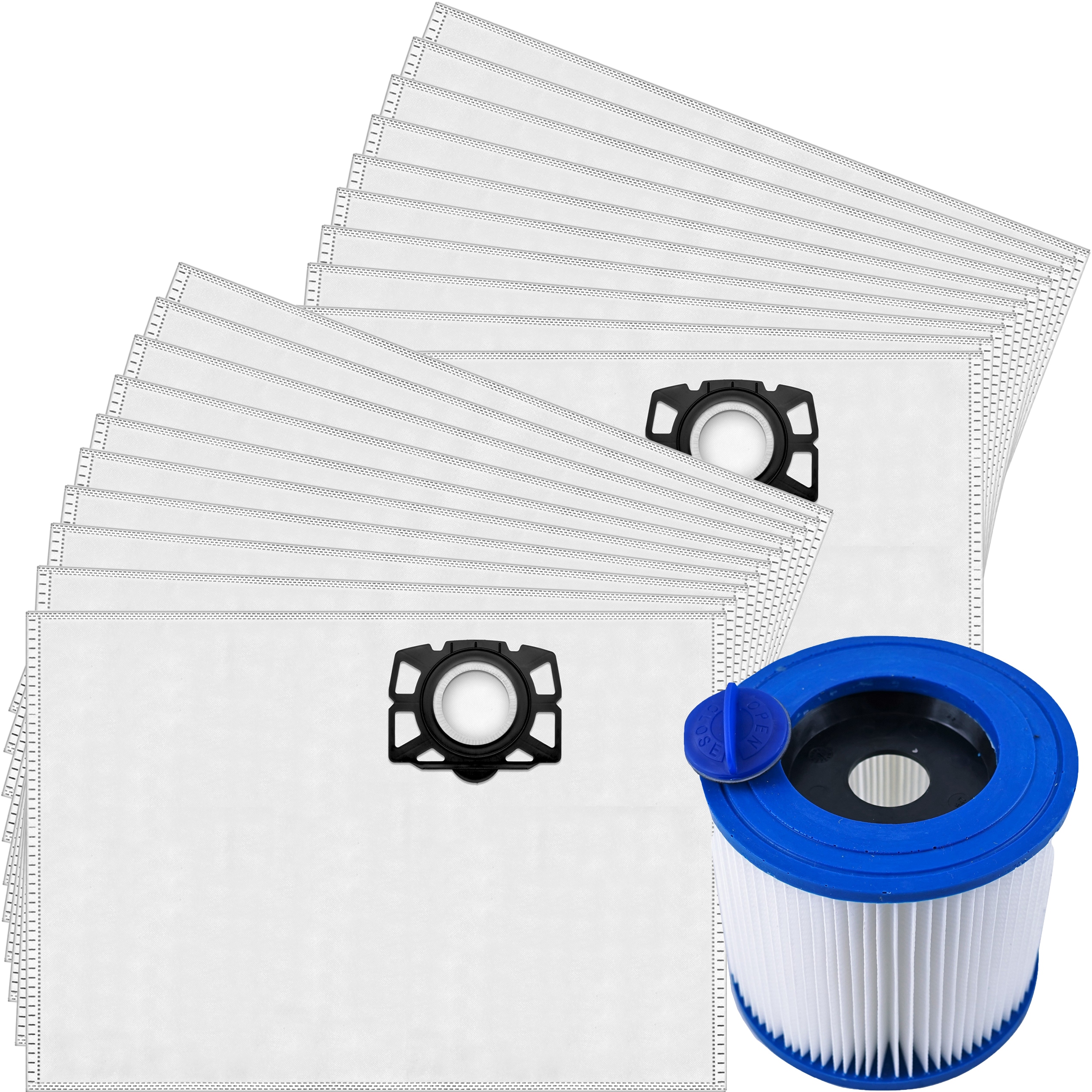 20 x Velké sáčky Filtr do vysavače Karcher WD3 Kfi 357 V15 SE4001 WD2 Plus