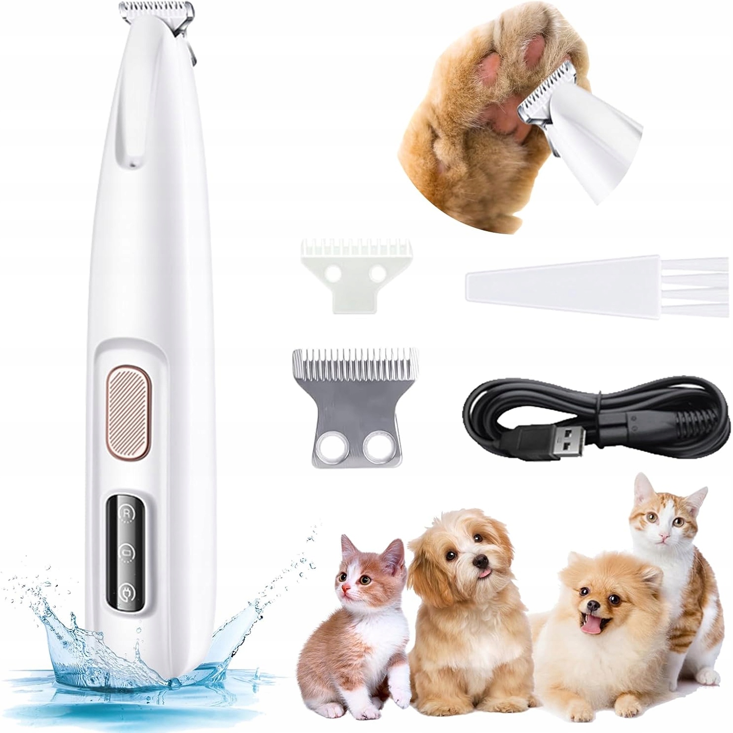 Levně Zastřihovač Psů Pro Kočky A Zvířata Zastřihovač Tichý Led Akumulátor