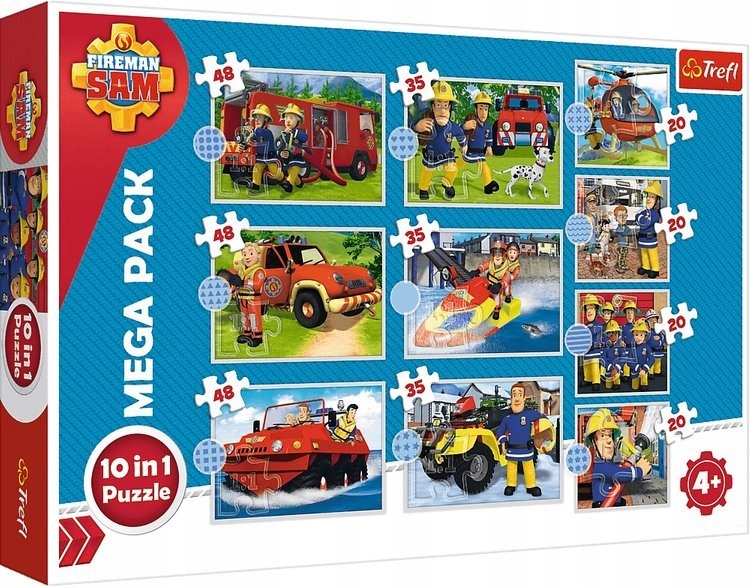 

Puzzle 10W1 Trefl Poznaj Ekipę Strażaka Sama