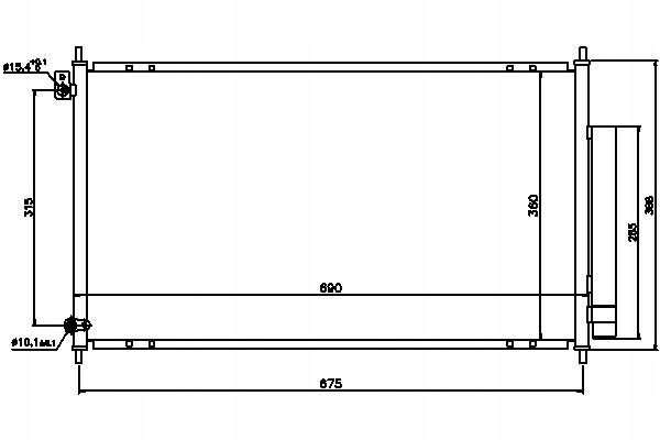 Kondenzátor Klimatizace Honda Accord VII 2.0/2.4 02