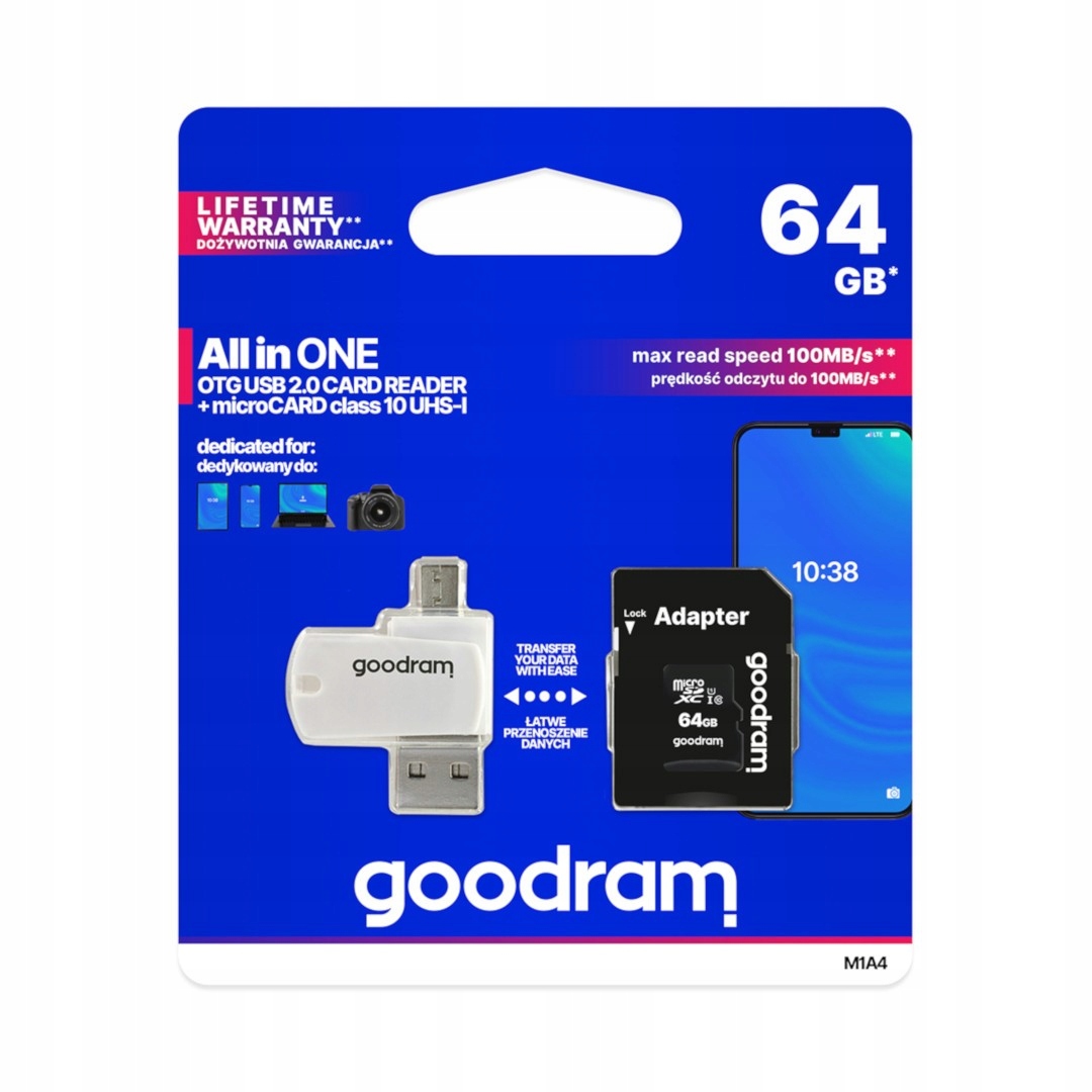 Goodram All in One M1A4 - karta pamięci microSD