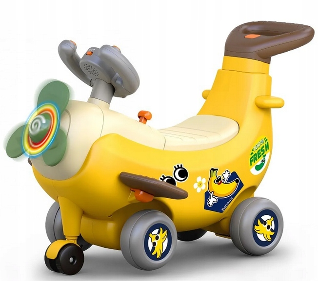 Dumel Jeździk Chodzik Pchacz 4W1 Banan 30830