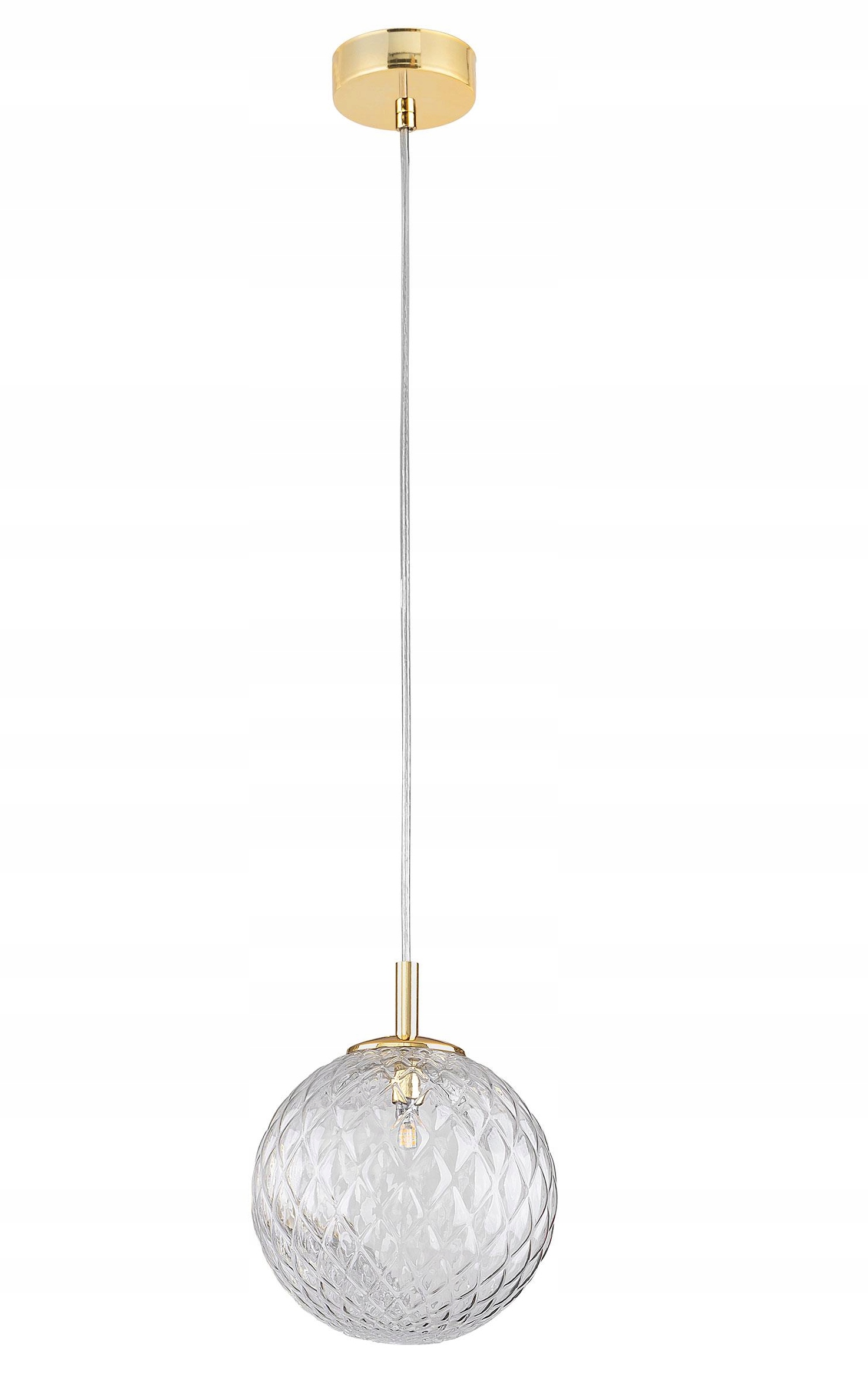 Závěsné stropní svítidlo do ložnice zlatá se skleněnou koulí do obývacího pokoje Cadix 21