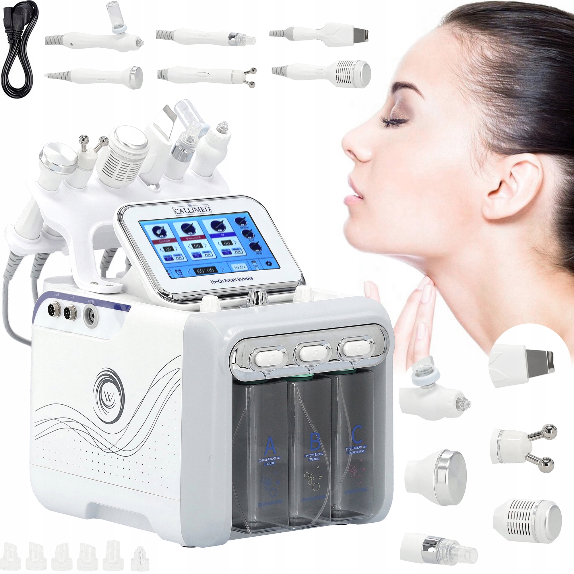 Hydradermabrazja oczyszczanie wodorowe 6w1