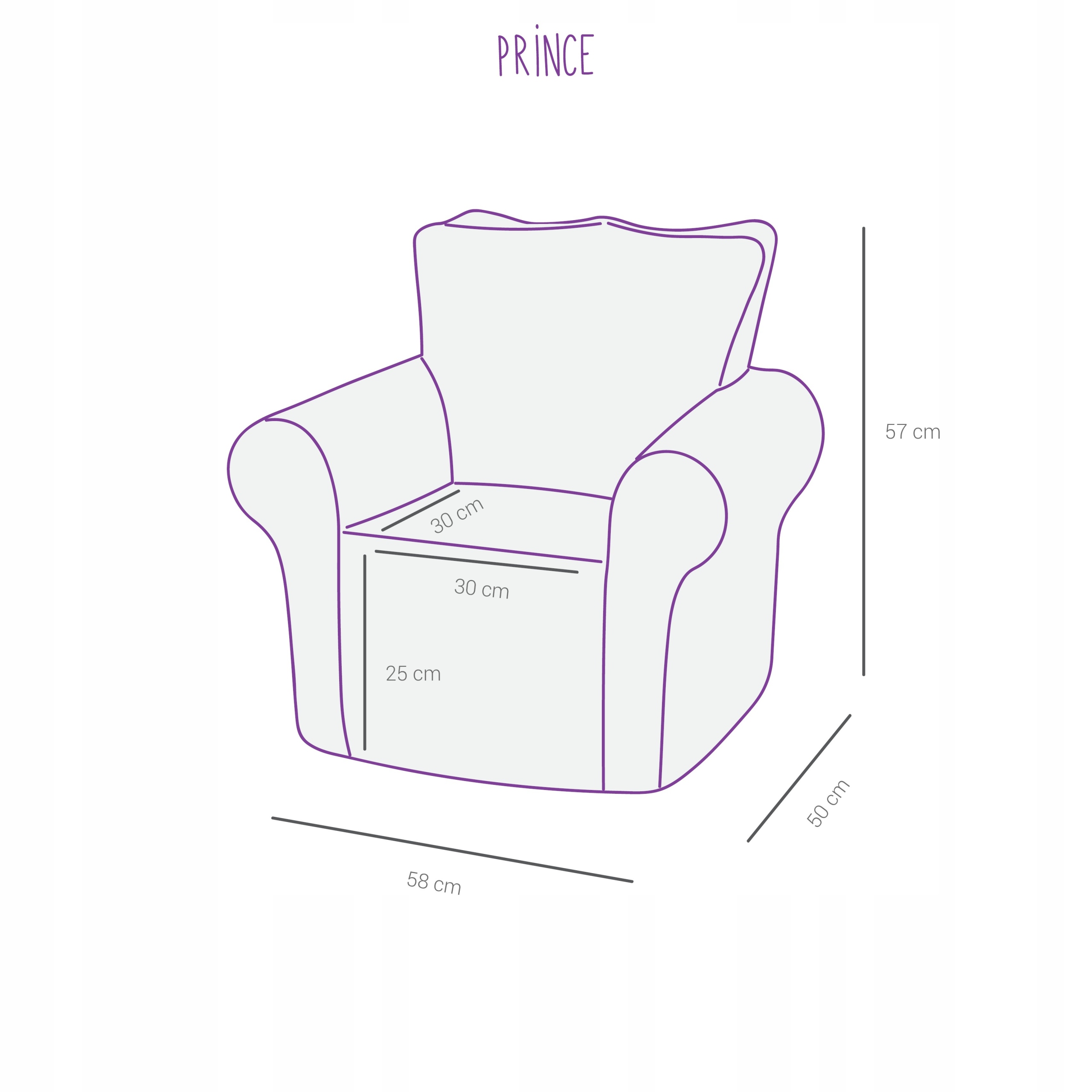 Fotelik dziecięcy PRINCE PREMIUM welur brązowy Marka Badum