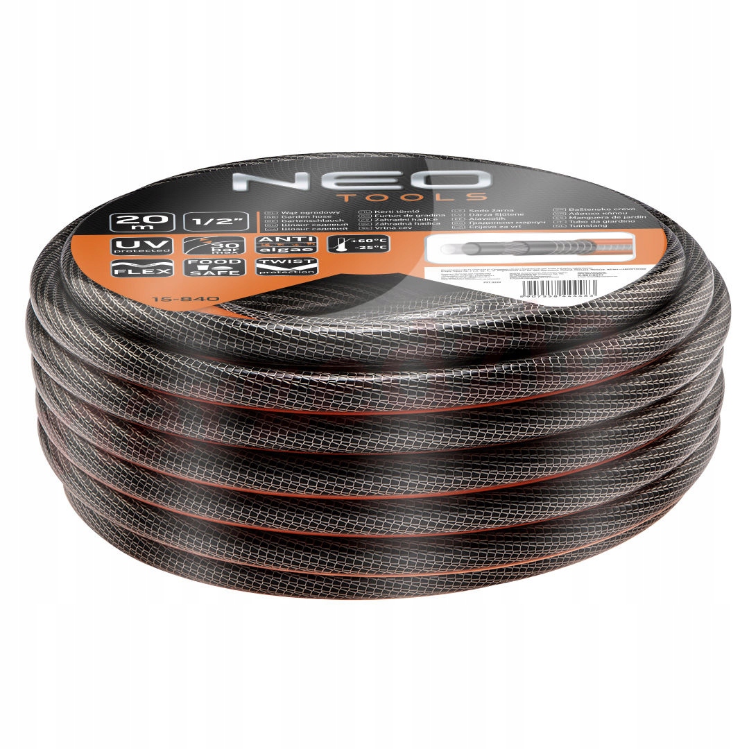 

Wąż ogrodowy 1/2 20m 6-warstwowy Neo Professional