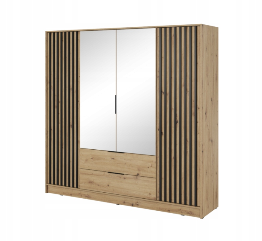 Szafa Lamele 206 cm Dąb Artisan + Lustro NELA PS Kod producenta nela
