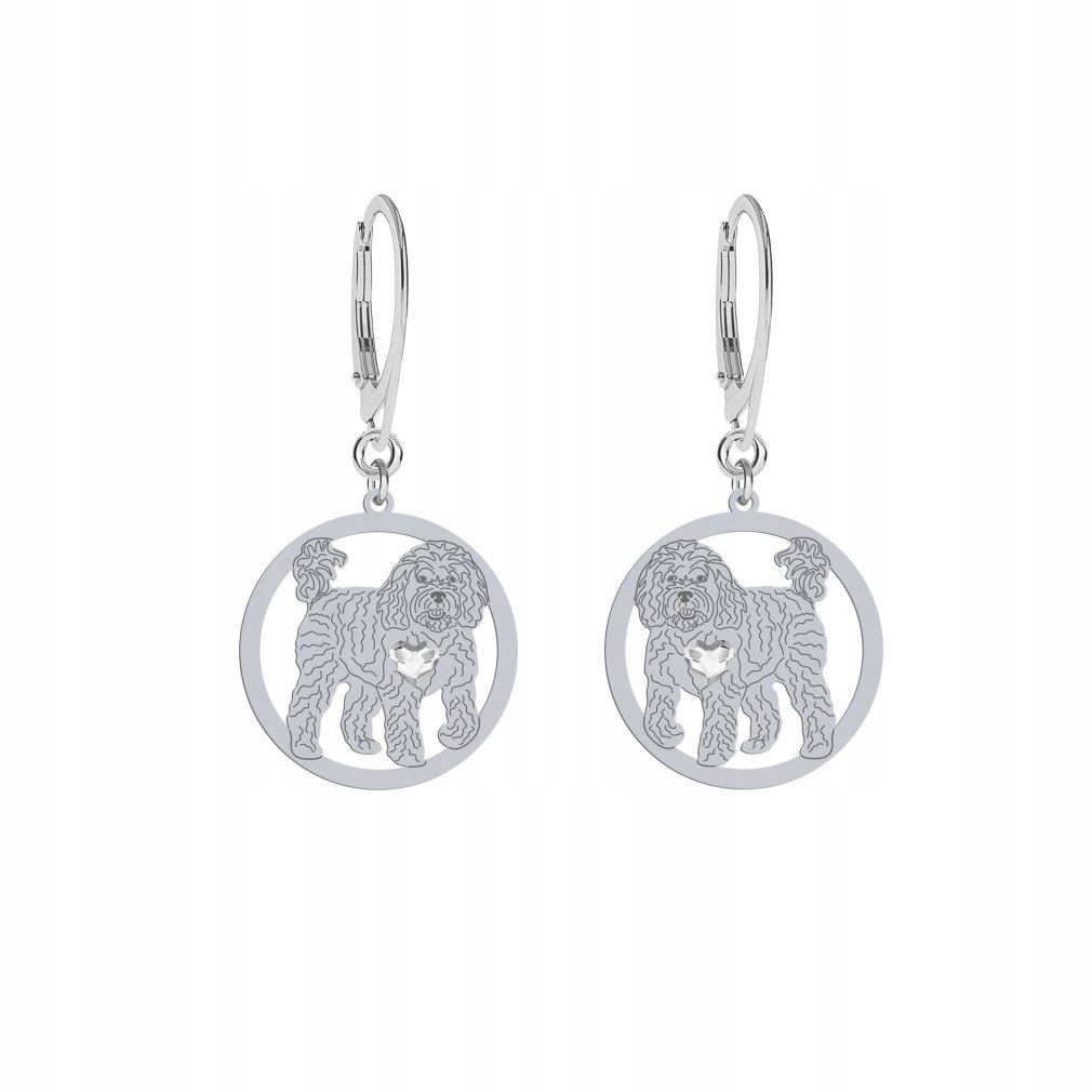 Stříbrné Náušnice Cavapoo 925 Žena Šperky Dárek Gravírování Bonus