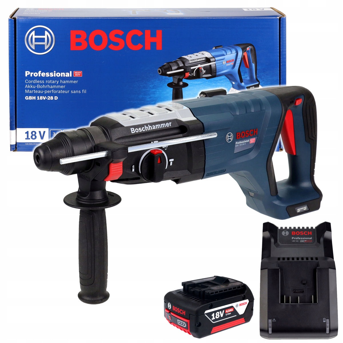 Akumulatorowy Młot Gbh 18V-28 D Bosch 1x4,0Ah