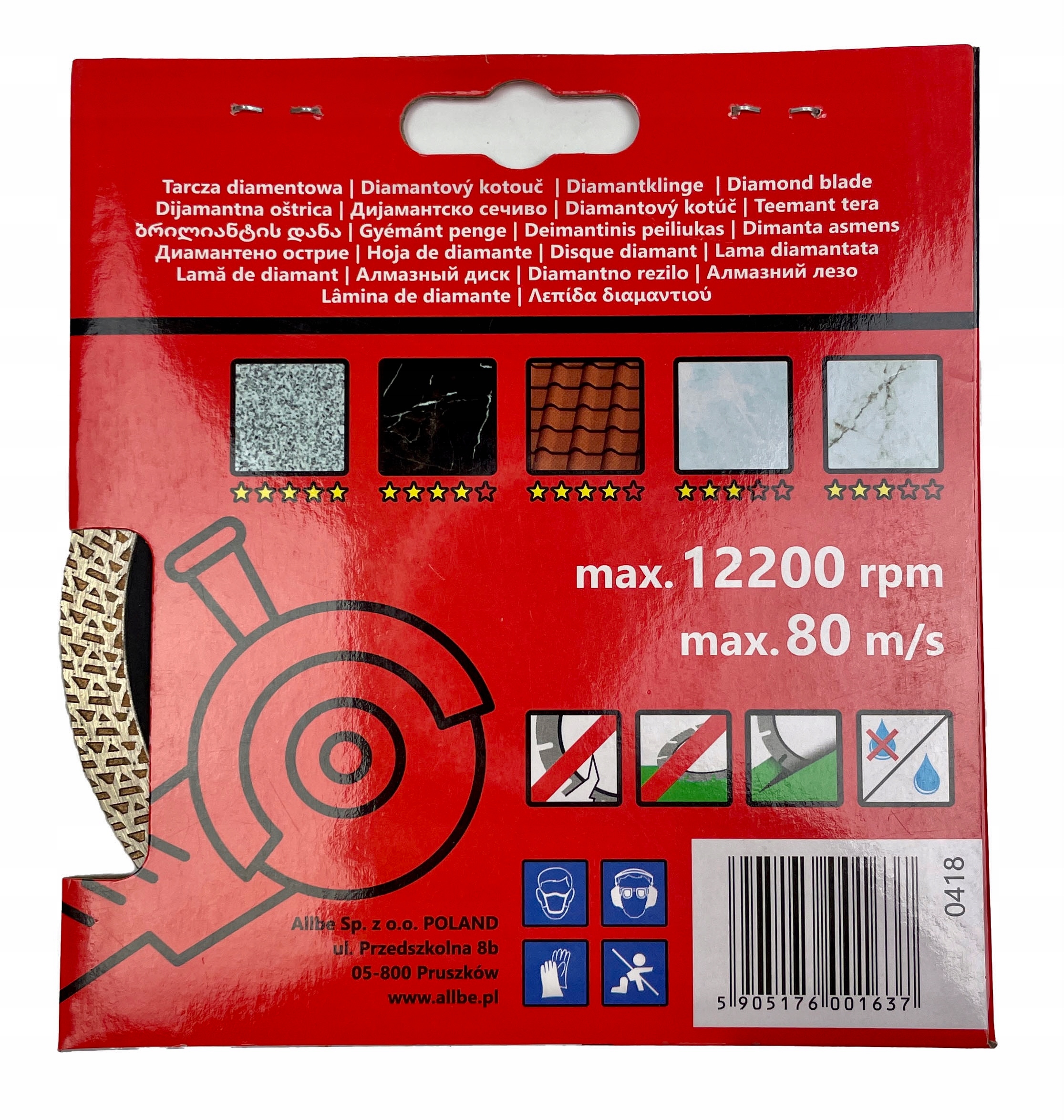 TARCZA DIAMENTOWA DO GRESU 115MM TARCZA DO CIĘCIA PŁYTEK CERAMIKI SEGMENT Seria PRO