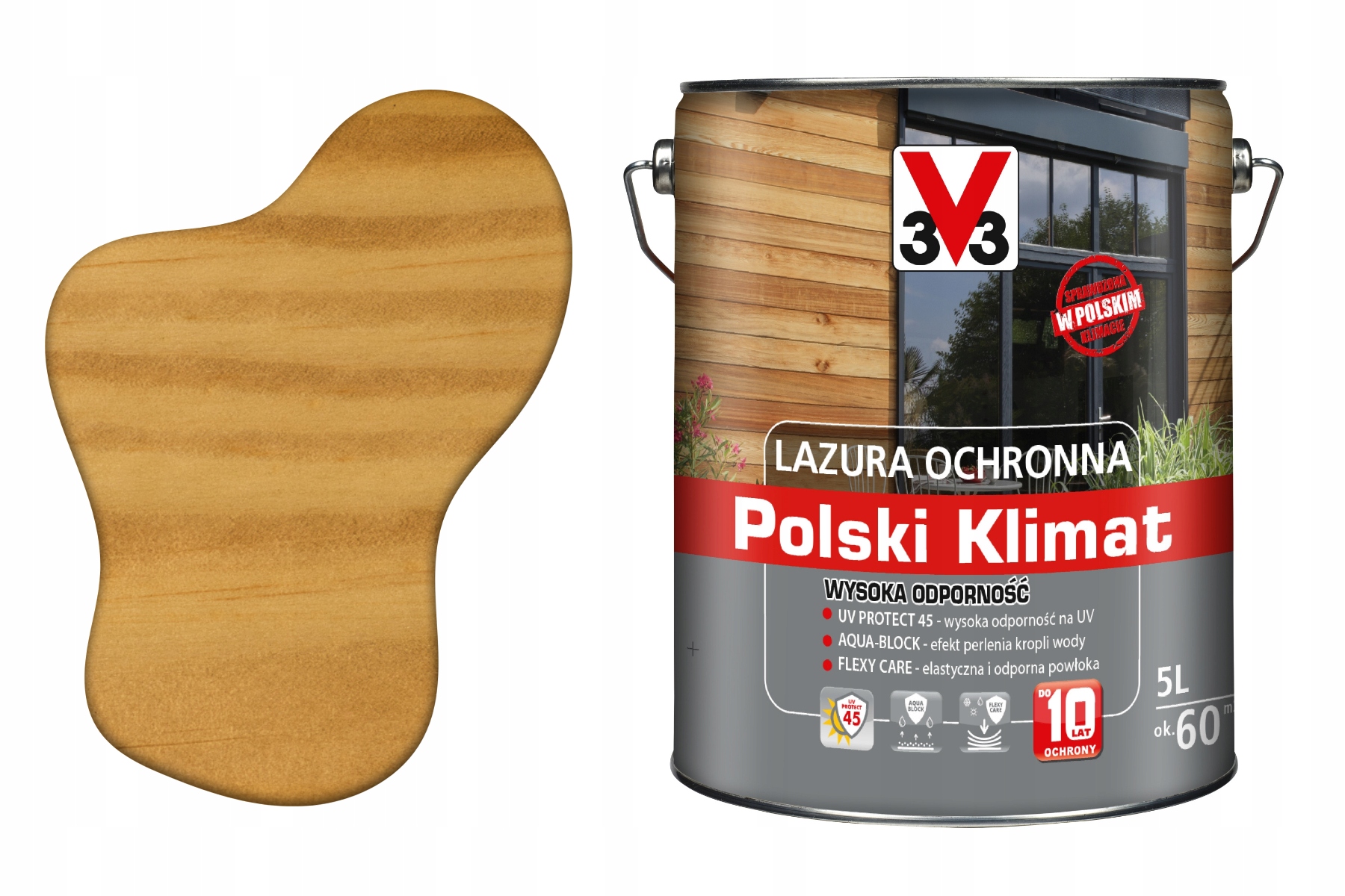 3V3 Výkonná lakovňa Wiezby Strecha Ochranný Uv impregnát na drevo Extra